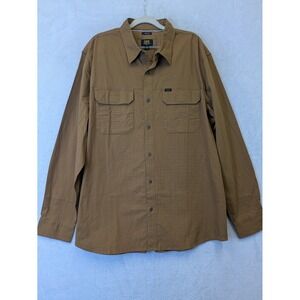 Lee Men's Casual Button Down Shirt - Brown